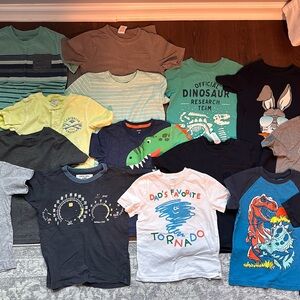 Lot of 15 Boys 4T Short Sleeve Tees - Old Navy, Carter’s, J Crew, Jumping Beans